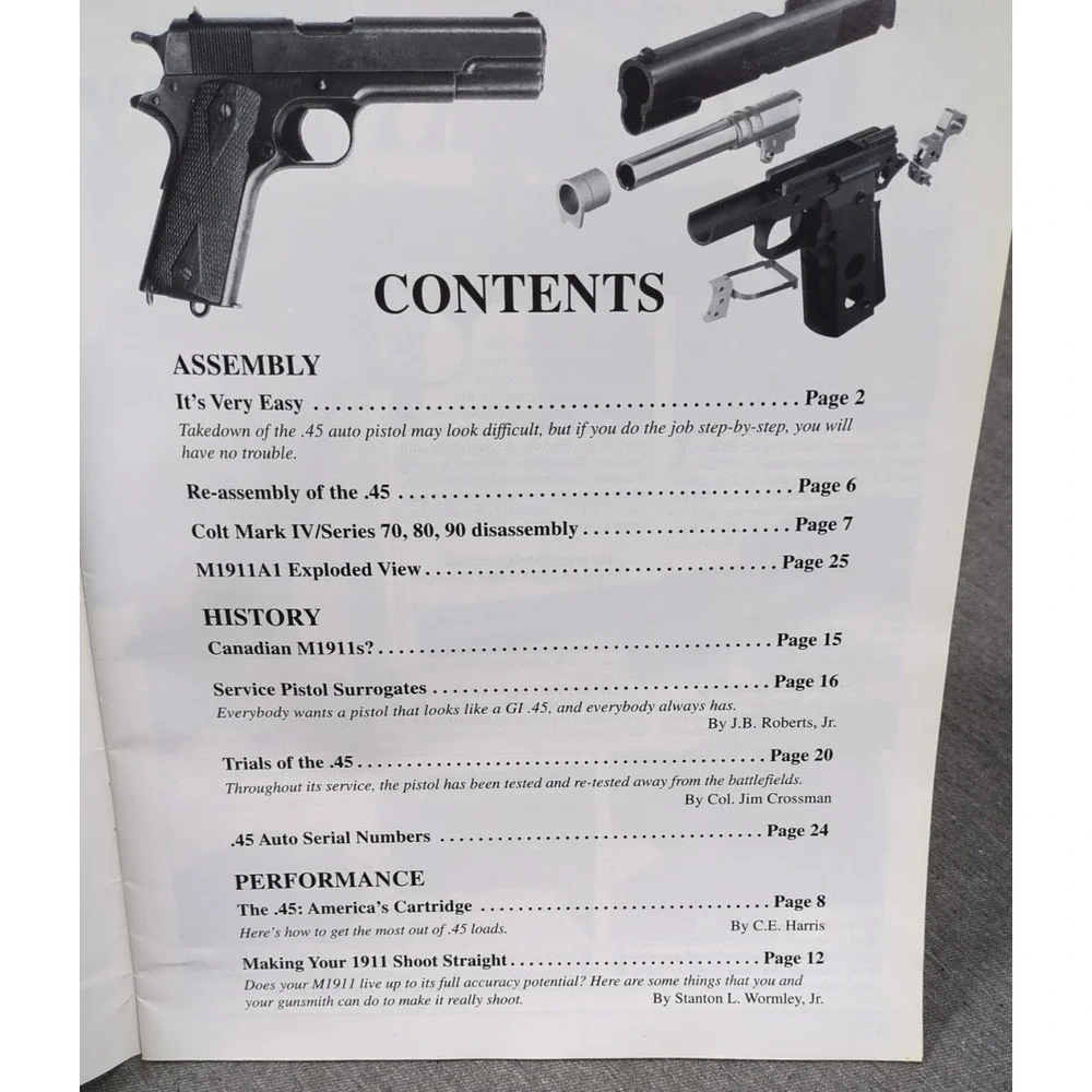 The .45 Automatic An‎ American Rifleman Reprint Third Edition 2nd Print 2000 NRA